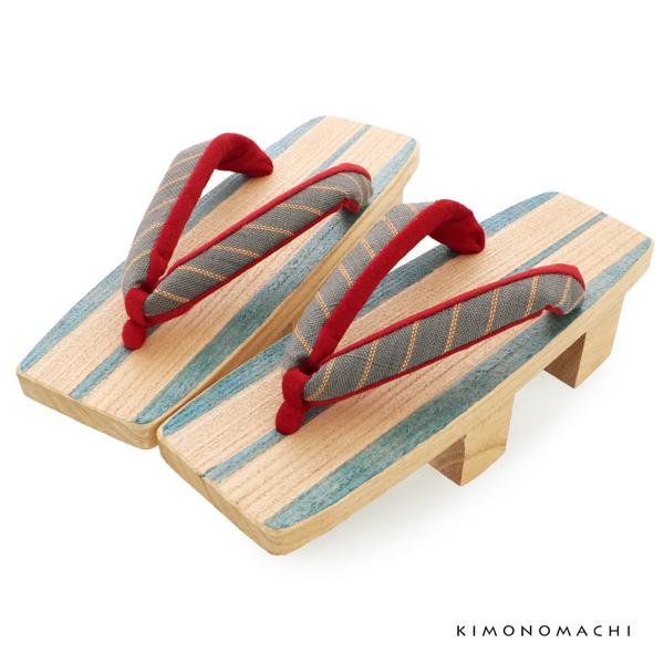 下駄　レディース 「三味型　藍染　二枚歯下駄　墨色ベージュ×紫」 日本製　桐下駄　女性下駄単品　女下駄 【メール便不可】