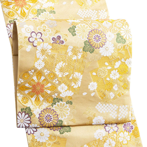 礼装　袋帯 「源氏香　華文」 日本製 西陣織 西陣織証紙番号No.2362 大光株式会社 絹 未仕立て 六通柄 訪問着用 色留袖用 礼装袋帯 ＜T＞【メール便不可】