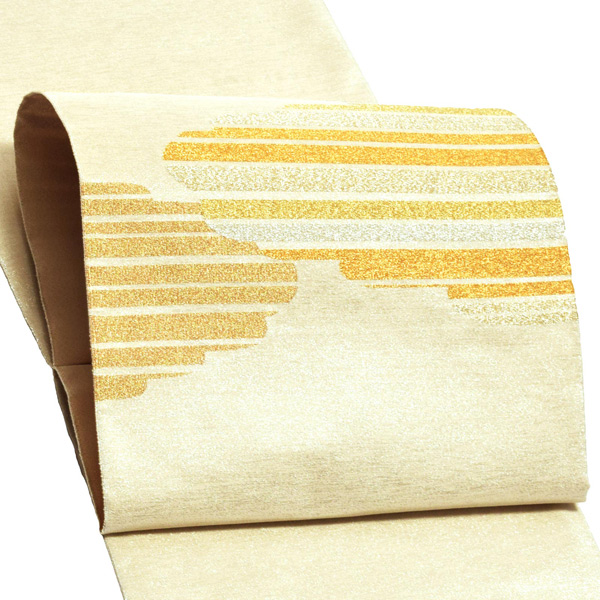 袋帯 フォーマル 礼装袋帯 「爪つづれ　雲　白×銀」 白龍庵勝山謹製 西陣織証紙番号No.2527 お太鼓柄 日本製 西陣織 絹 未仕立て 黒留袖用 訪問着用 色留袖用 礼装用袋帯 新品 未使用 ＜T＞【メール便不可】