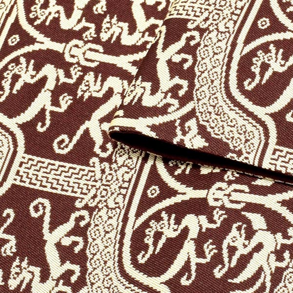 洒落袋帯 「龍鳳虎文錦」 龍村美術織物謹製 西陣織証紙番号No.644 全通柄 日本製 西陣織 正絹 未仕立て 訪問着用 色無地用 付下げ用 洒落用袋帯 新品 未使用 <T>【メール便不可】