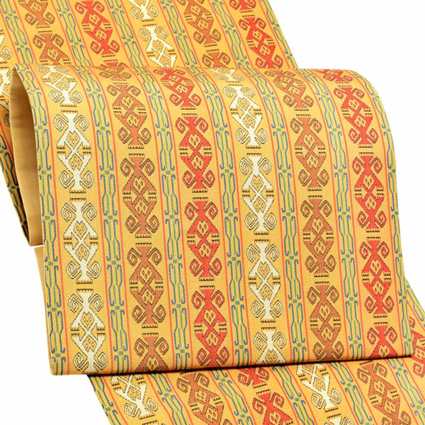 洒落袋帯 「チャンカイの申」 龍村美術織物謹製 西陣織証紙番号No.644 全通柄 日本製 西陣織 正絹 未仕立て 訪問着用 色無地用 付下げ用 洒落用袋帯 新品 未使用 ＜T＞【メール便不可】