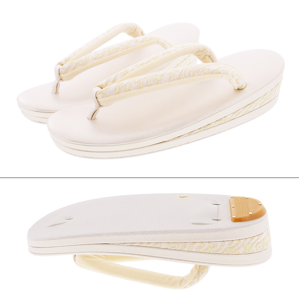 礼装 草履 バッグ セット レディース 礼装用草履バッグセット 「Robe De'collete'e　ローブデコルテ　B型　マーブル×梨地　ゴールド」 草履LLサイズ 25cm前後 二の三枚芯 女性用 フォーマル草履バッグセット 痛くない 履物 ぞうり 和服草履 女性履物 着物 和装 金 ＜T＞【メール便不可】