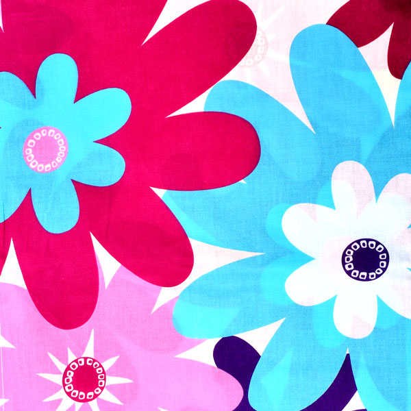 浴衣 レディース 単品 「白地　ビッグフラワー、赤紫」 フリーサイズ レトロ モダン 大人柄 女性浴衣単品 女浴衣 ゆかた yukata 【メール便不可】