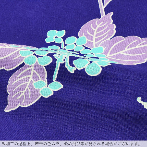 浴衣 レディース 単品 「青地 紫陽花と菖蒲」 フリーサイズ レトロ モダン 大人柄 女性浴衣単品 女浴衣 ゆかた yukata 【メール便不可】