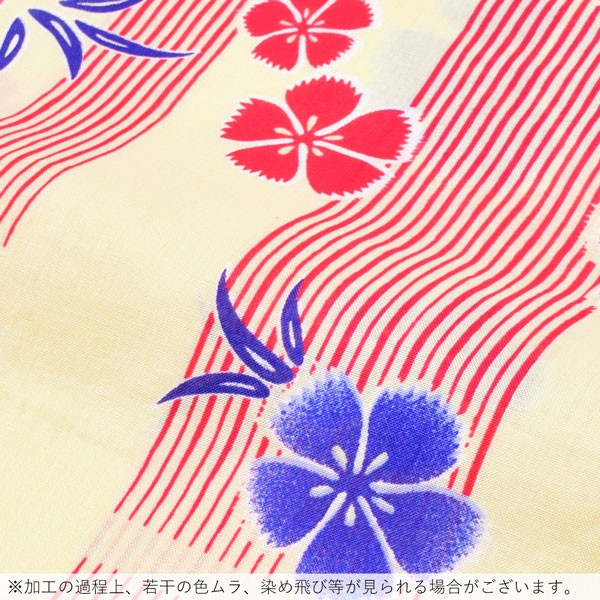 浴衣 レディース 単品 「クリーム色×赤　撫子」 フリーサイズ レトロ モダン 大人柄 女性浴衣単品 女浴衣 ゆかた yukata 【メール便不可】