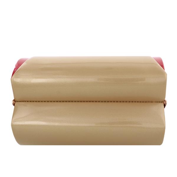 振袖 草履 バッグ 成人式 「スモーキーゴールド×カーマイン　No.4」 シンプルな無地　草履Lサイズ　24cm前後　女性用　レディース　振袖用草履バッグセット ＜R＞【メール便不可】