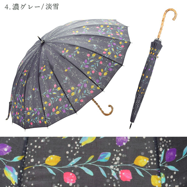 みすゞうた 長傘 「私と小鳥と鈴と／淡雪」全4柄 晴雨兼用 UVケア加工 16本骨 55cm お取り寄せ品 ＜U＞【メール便不可】