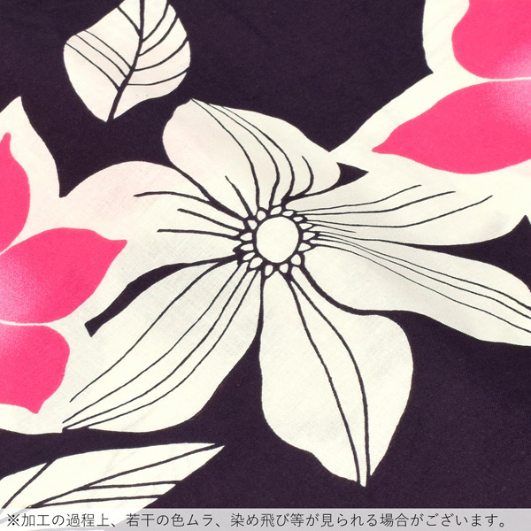 浴衣 レディース 単品 「茄子紺地　鉄線　FONT-33」 フリーサイズ レトロ モダン 大人柄 女性浴衣単品 女浴衣 ゆかた yukata ＜H＞【メール便不可】
