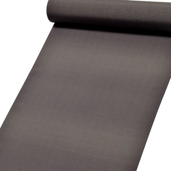 西陣 御召 男物 正絹 反物 「黒×灰色 格子」日本製 メンズ 紳士用 未