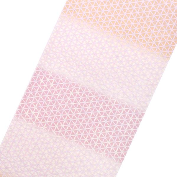 東レシルック かよういろ 森 荷葉プロデュース 反物 「ピンク　籠目」ポリエステル 日本製 未仕立て 小紋 単衣 袷＜T＞【メール便不可】