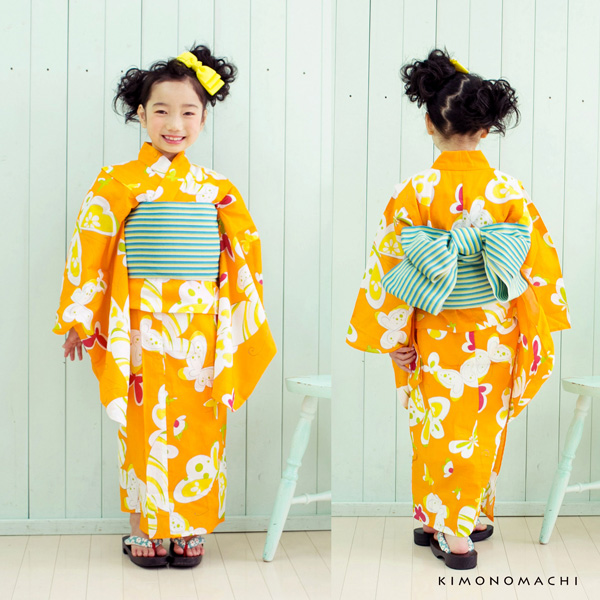 女もの浴衣　帯　新品　ブランド 浴衣 京都きもの町オリジナル 浴衣 帯 半幅帯 「縞 赤ピンク
