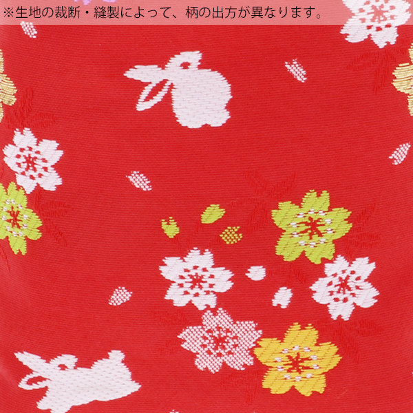 七五三 女の子 巾着 バッグ 単品「赤色 桜とうさぎ・朱赤×金色 桜・白色 千鳥 全3柄」 金襴 3歳 7歳 女児 七五三小物 和装 着物 ＜H＞【メール便不可】