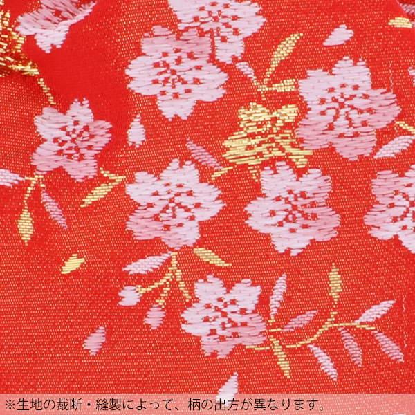 七五三 女の子 巾着 バッグ 単品「赤色 桜とうさぎ・朱赤×金色 桜・白色 千鳥 全3柄」 金襴 3歳 7歳 女児 七五三小物 和装 着物 ＜H＞【メール便不可】