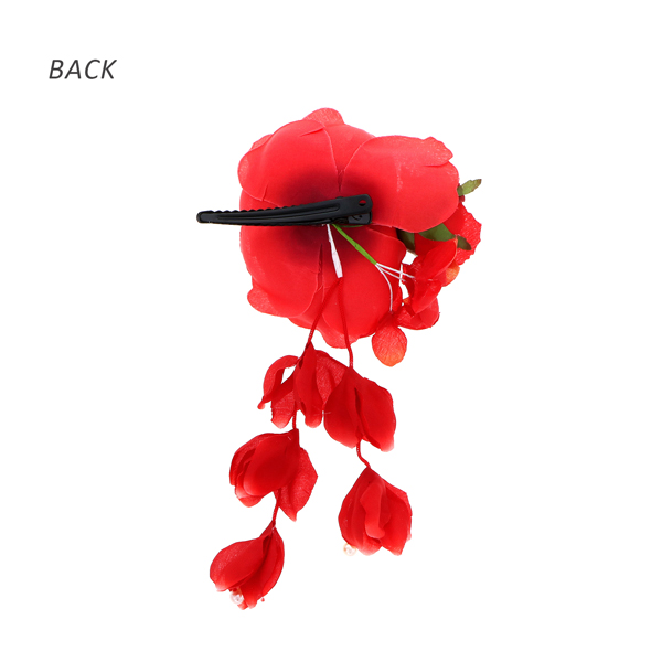 【訳アリ】【アウトレット品】 クリップ髪飾り 「ラナンキュラスと房飾り　クリップ　全3色」 ヘアアクセサリー 大人用・子供用 レディース 着物 和装 浴衣 カジュアル着物 七五三 女の子 ワンポイント 髪飾り単品【メール便不可】