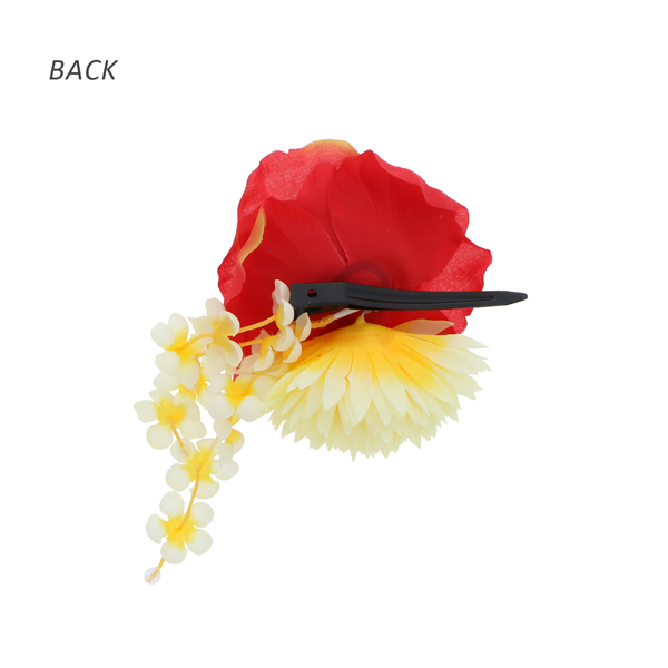 【訳アリ】【アウトレット品】 クリップ髪飾り 「ローズとマム、小花の房飾り　全4色」 ヘアアクセサリー 大人用・子供用 レディース 着物 和装 浴衣 カジュアル着物 七五三 女の子 ワンポイント 髪飾り単品【メール便不可】