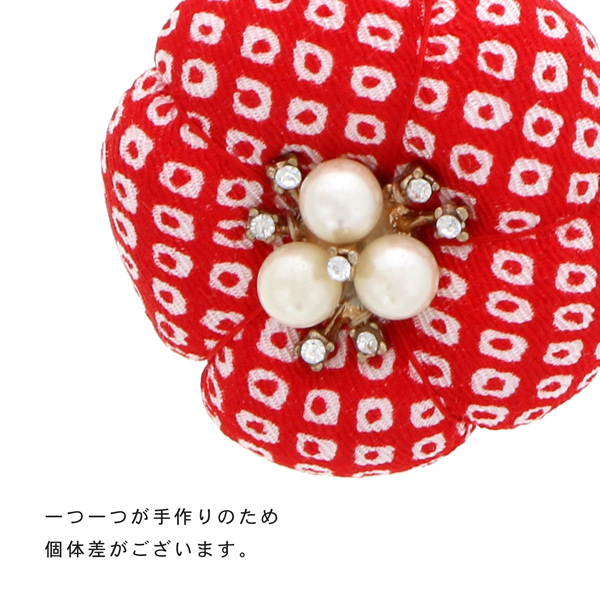 【訳アリ】【アウトレット品】 クリップ髪飾り 「ちりめん梅　クリップ　全5色」 ヘアアクセサリー 大人用・子供用 レディース 着物 和装 浴衣 カジュアル着物 七五三 女の子 ワンポイント 髪飾り単品【メール便不可】