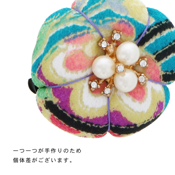 【訳アリ】【アウトレット品】 クリップ髪飾り 「ちりめん梅　クリップ　全5色」 ヘアアクセサリー 大人用・子供用 レディース 着物 和装 浴衣 カジュアル着物 七五三 女の子 ワンポイント 髪飾り単品【メール便不可】