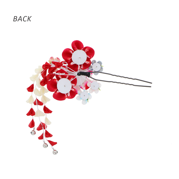 【訳アリ】【アウトレット品】Uピン髪飾り 「花かんざし 房飾り」ヘアアクセサリー 大人用・子供用 レディース 着物 和装 振袖 ドレス 七五三 女の子 ワンポイント 髪飾り単品【メール便不可】