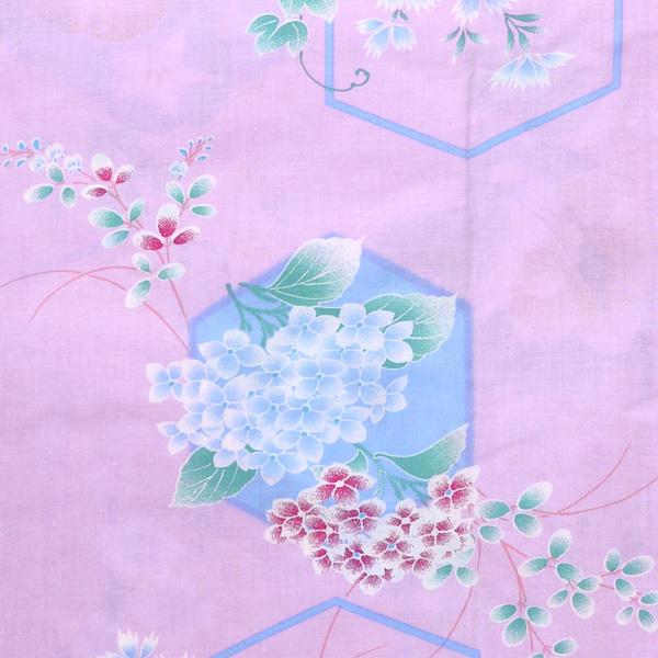 浴衣 レディース 単品 「薄紫地に朝顔 小花」 フリーサイズ yukata 【メール便不可】