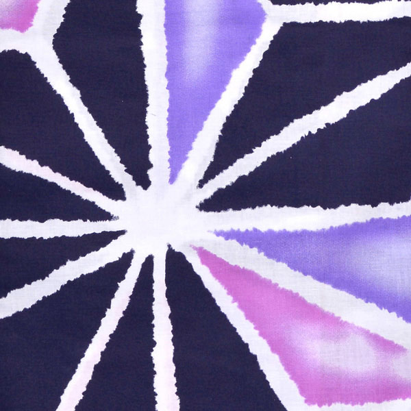 浴衣 レディース 単品 「濃紺 麻の葉」 フリーサイズ yukata 【メール便不可】