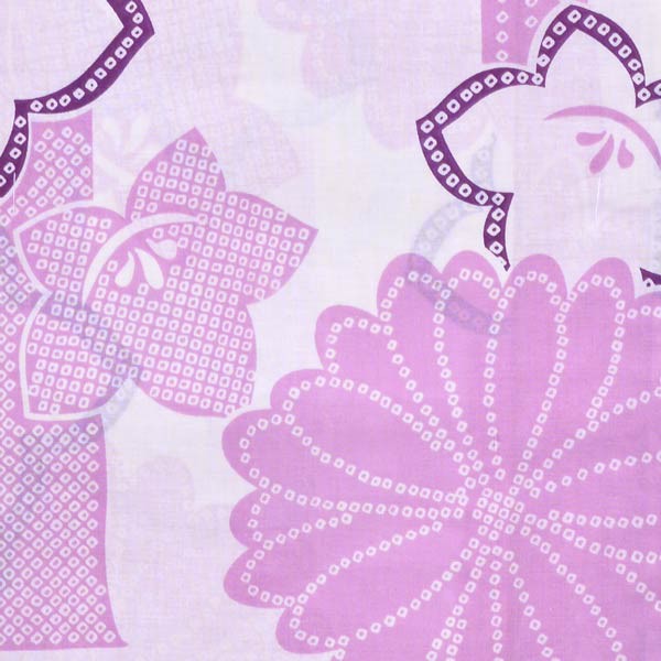 浴衣 レディース 単品 「Ma-ni　白地　ピンクの花」 フリーサイズ yukata 【メール便不可】