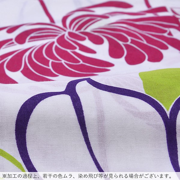 浴衣 レディース 単品「CANOA 白地 ユリ」フリーサイズ yukata 【メール便不可】