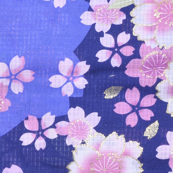 浴衣 子供 女の子 子供浴衣 単品 「紺地 桜」 100cm こども 子ども キッズ ジュニア ゆかた yukata 【メール便不可】