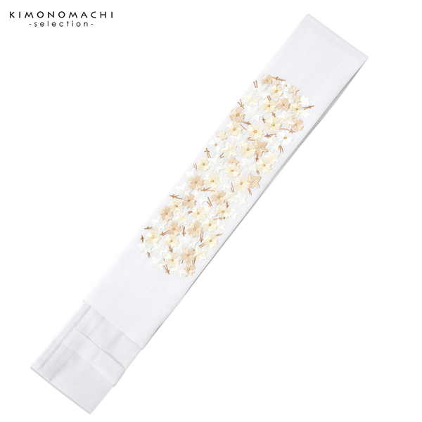 衿秀 き楽っく専用替え衿 「白　桜楓松葉尽くし　12-0500」 ローズカラー 新ローズカラー 広衿 柄半衿 半襟 長襦袢用替え衿 ファスナー式 替え衿 き楽っく 付け衿 ※襦袢、袖は別売りです※ 襟の衿秀 【メール便不可】