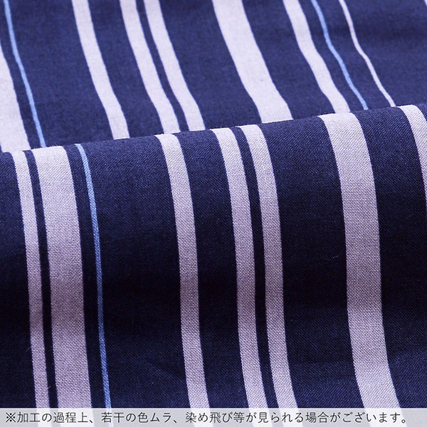 浴衣 メンズ 単品 「男浴衣 CANOA 平織り 紺地に紫と青の滝縞」 M L LL メンズ浴衣 男性浴衣 男性用浴衣 ゆかた yukata 【メール便不可】
