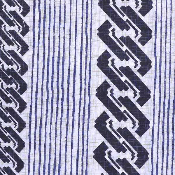 浴衣 メンズ 単品 「男浴衣 Men`s Yukata 白地にヒワ色の十字絣 紺縞と子持ち吉原」 M L メンズ浴衣 男性浴衣 男性用浴衣 ゆかた yukata 【メール便不可】