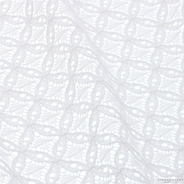 レース 半衿 「七宝 ホワイト、七宝 ライトブルー、花 クリーム、花 ホワイト」 洒落半衿 半襟 洒落小物 洗える 花柄 幾何学 模様 選べる全4種類 日本製 <R>【メール便対応可】