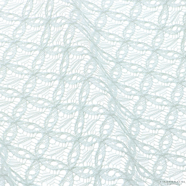 レース 半衿 「七宝 ホワイト、七宝 ライトブルー、花 クリーム、花 ホワイト」 洒落半衿 半襟 洒落小物 洗える 花柄 幾何学 模様 選べる全4種類 日本製 <R>【メール便対応可】