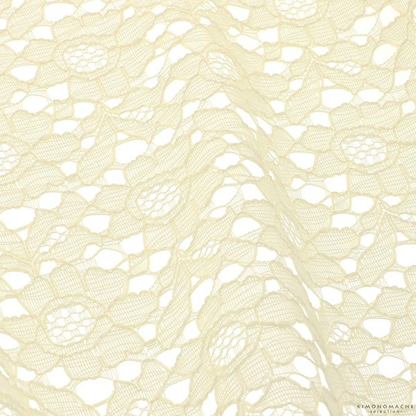 レース 半衿 「七宝 ホワイト、七宝 ライトブルー、花 クリーム、花 ホワイト」 洒落半衿 半襟 洒落小物 洗える 花柄 幾何学 模様 選べる全4種類 日本製 <R>【メール便対応可】