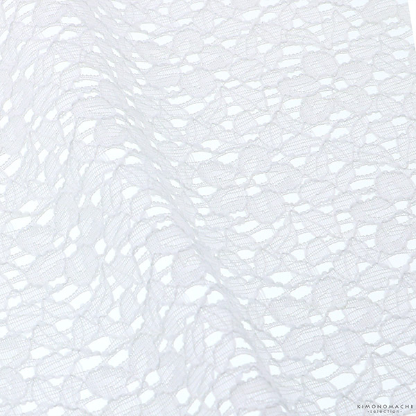 レース 半衿 「七宝 ホワイト、七宝 ライトブルー、花 クリーム、花 ホワイト」 洒落半衿 半襟 洒落小物 洗える 花柄 幾何学 模様 選べる全4種類 日本製 <R>【メール便対応可】