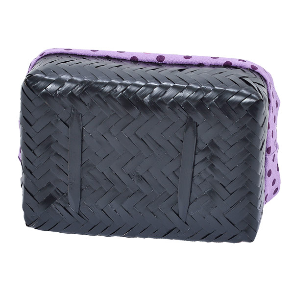 竹籠 巾着単品 「藤色　水玉」 浴衣巾着 巾着バッグ きんちゃく 夏祭り、花火大会に 【メール便不可】