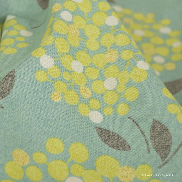 エプロン 「グリーンブルーブーケ」 日本製 オシャレ かわいい KIMONOMACHI オリジナル カフェエプロン 母の日 敬老の日 誕生日 プレゼント、ギフト、贈り物に最適 【送料無料】【メール便対応可】