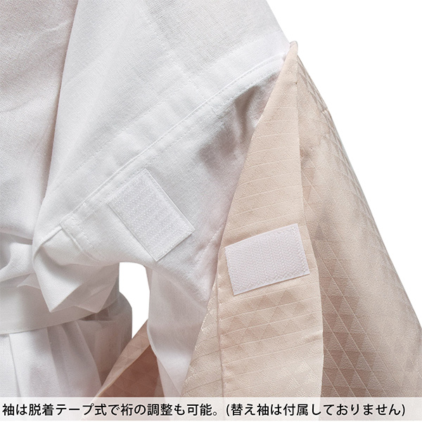 半襦袢 白 洗える半襦袢 ファスナー式 替え衿付き 襦袢 S/M/L き楽っく きらっく うそつき襦袢 ※替え袖は別売です※ カジュアルにも礼装にも ブランド：襟の衿秀 日本製 【メール便不可】