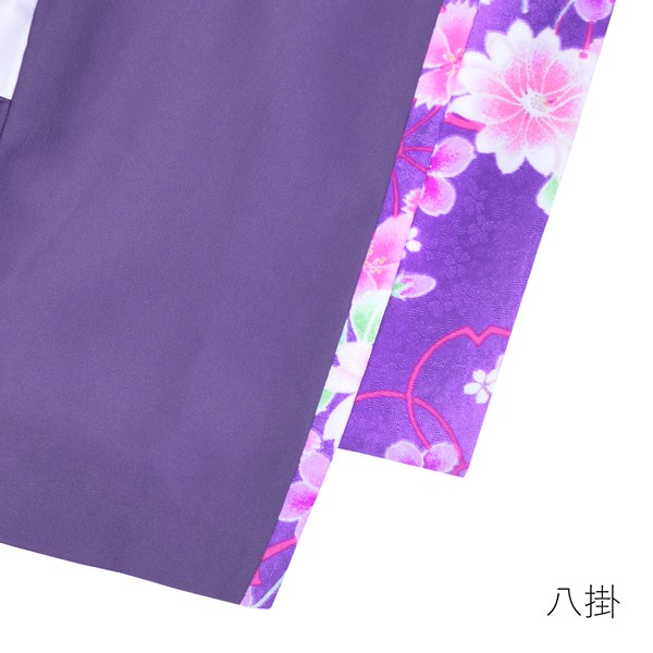 袷着物 単品 「紫　小桜」フリーサイズ 着物 小紋 洗える着物 お仕立て上がり 普段着きもの カジュアル着物 レディース ポリエステル 【メール便不可】