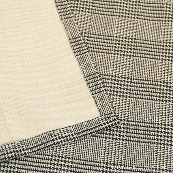 洗える着物 木綿着物 単品 「グレンチェック グレー・ネイビー 全2柄」 日本製 お仕立て上がり KIMONOMACHI オリジナル レディース 単衣着物 コットン プレタ着物 木綿着物単品 ＜R＞【メール便不可】