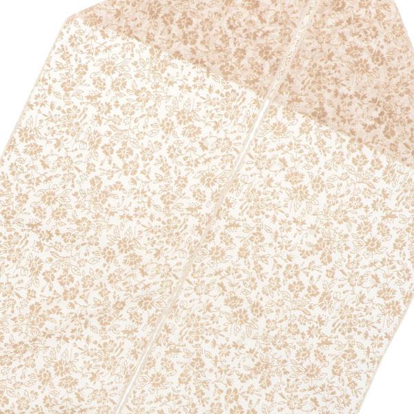 半衿 フロッキー 小花柄 「黒×黒・生成り×ベージュ・赤×ベージュ」 洒落半衿 半襟 洒落小物 成人式の振袖、卒業式の袴に 花柄 Wa de Modern 日本製 【メール便対応可】