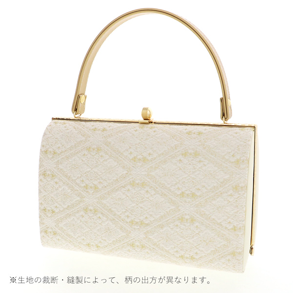 礼装 草履 バッグ セット レディース 礼装用草履バッグセット 「白×ゴールド　花菱」 Lサイズ 礼装草履バッグ 礼装バッグ 礼装草履 【メール便不可】