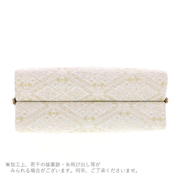 礼装 草履 バッグ セット レディース 礼装用草履バッグセット 「白×ゴールド　花菱」 Lサイズ 礼装草履バッグ 礼装バッグ 礼装草履 【メール便不可】