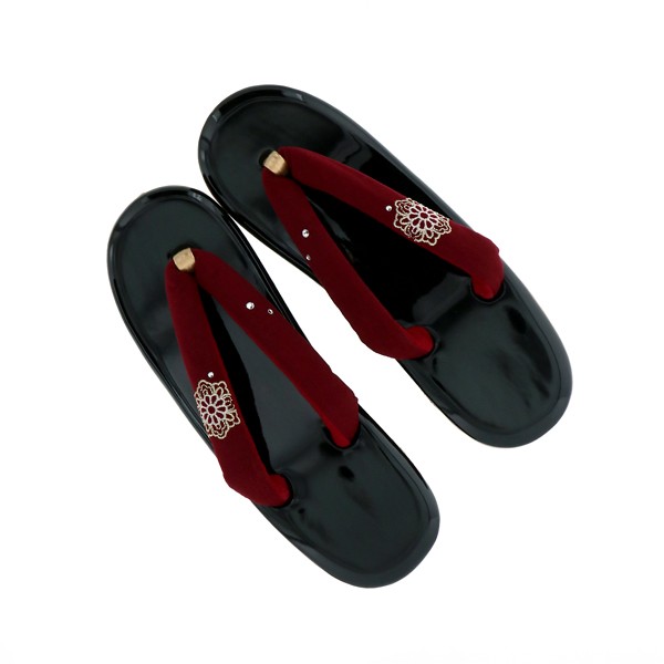 振袖 草履 成人式 レディース 振袖用草履 「百華レース刺繍 赤」 Fサイズ(M〜Lサイズ相当) 振袖草履 刺繍草履 振袖草履 フリーサイズ 【メール便不可】