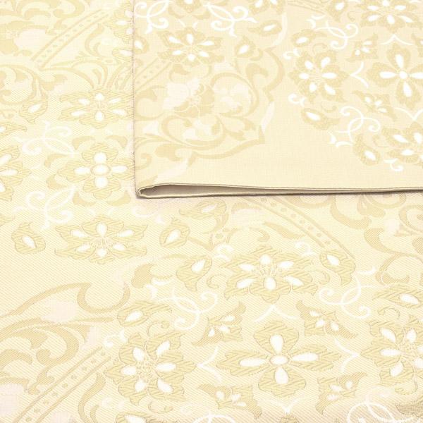 振袖袋帯「ベージュ　花更紗」お仕立て上がり 振袖用 袋帯 お仕立て済 振袖帯【メール便不可】