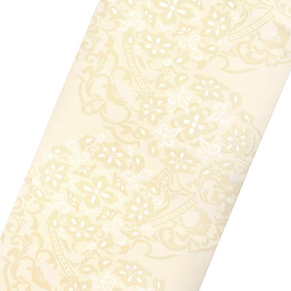振袖袋帯「ベージュ　花更紗」お仕立て上がり 振袖用 袋帯 お仕立て済 振袖帯【メール便不可】
