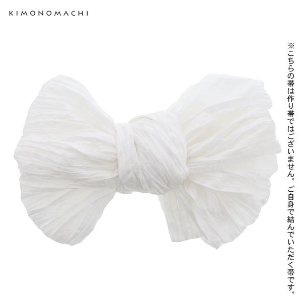 浴衣 セット レディース 吸水速乾 CoolPass ポリエステル浴衣 浴衣と帯の2点セット 「浴衣 朝顔に燕 浅紫＋兵児帯 ホワイト」 Fサイズ LLサイズ 大人 女性浴衣 兵児帯