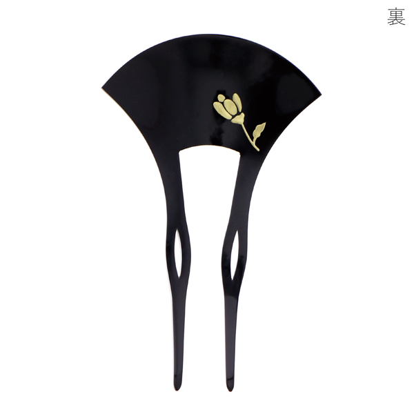 銀杏型 かんざし「黒色　菊」簪 和装 着物髪飾り 和服 留袖 訪問着 色無地 結婚式 フォーマル 礼装 和装髪飾り【メール便不可】