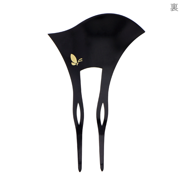 銀杏型 かんざし「黒色　椿」簪 和装 着物髪飾り 和服 留袖 訪問着 色無地 結婚式 フォーマル 礼装 和装髪飾り【メール便不可】