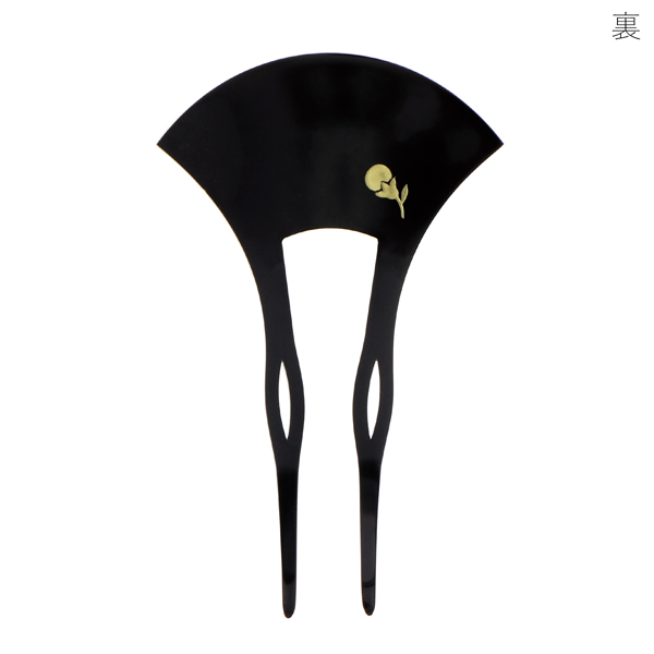 銀杏型 かんざし「黒色　紅梅」簪 和装 着物髪飾り 和服 留袖 訪問着 色無地 結婚式 フォーマル 礼装 和装髪飾り【メール便不可】