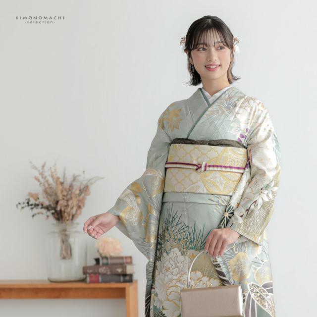 京くみひも 帯締め 振袖用 帯〆 正絹 単品「黒×白・赤×白・紫×白・白×白」日本製 成人式 結婚式 振袖 正絹帯締め 振袖用帯締め 着物 振袖小物【メール便不可】